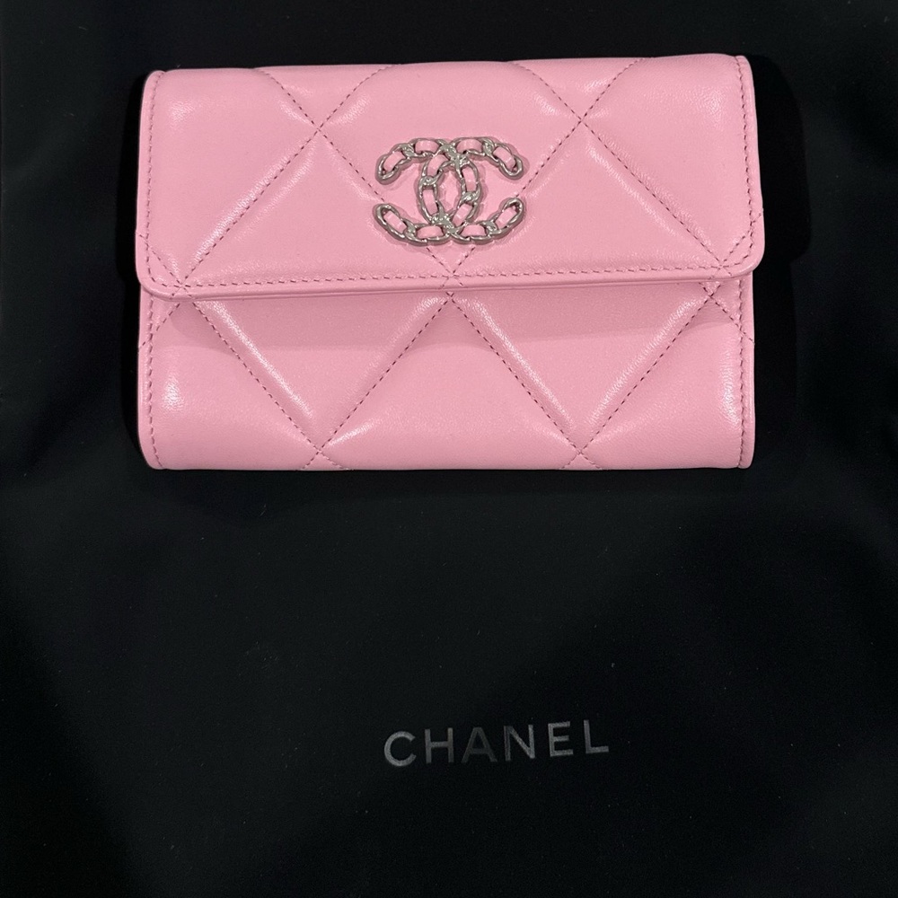 Brand New Chanel Flap Wallet with Zipper Pouch